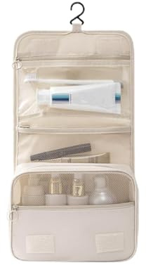 Trousse De Toilette Voyage - Sac Toilette Suspendu | Pochette Rangement Cosmétiques - pour Femme déplacement Professionnel Vacances hôtel Salle de Bain Gym Douche Bagage Cabine Valise