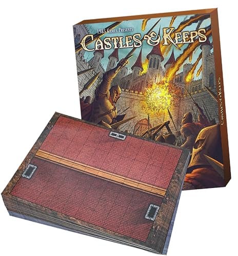 DUNGEON CRAFT: Castles & Keeps Brettspiel, 1000+ Fantasy Tabletop Rollenspiel Geländefliesen für Dungeon Battle Maps, doppelseitig, trocken/nass abwischbar – D&D kompatibel