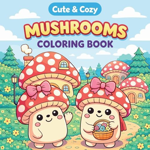 CUTE & COZY MUSHROOM COLORING BOOK