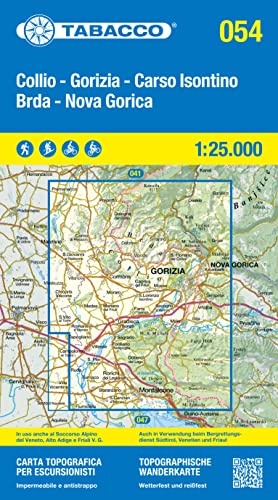 54 Collio- Brda Gorizia - Carso Isntino: 1:25000 (Carte topografiche per escursionisti, Band 54)