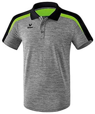 ERIMA Kinder Poloshirt Poloshirt, grau melange/schwarz/green gecko, 152, 1111827