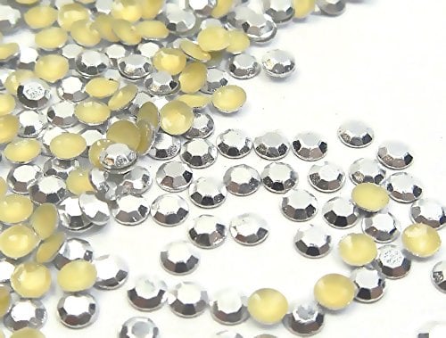 Hotfix Octagon 5mm Metall Stud Nieten Silber Farbe 1800Stk, SS20 zum Aufbügeln, Hotglue, Halbperlen 332