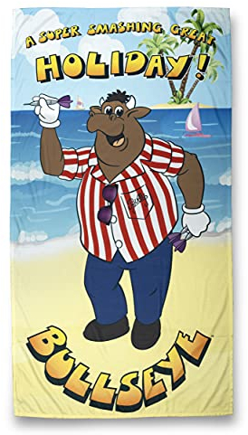 Bullseye Bully TV Dart Game Show Strand Urlaub Handtuch