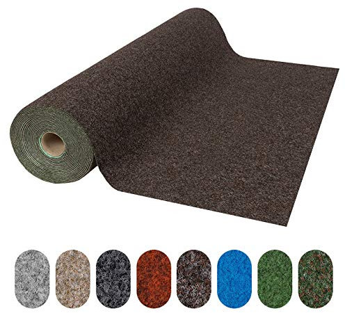 Floordirekt Rasenteppich Farbwunder Park | Balkonteppich | Strapazierfähig & witterungsbeständig | Kunstrasenteppich für Terrasse, Balkon und Freizeit | Outdoor (Choco, 100 x 150 cm)