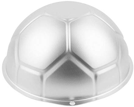 ZDYWY 8 Inch Hemisphere Football Half Round Soccer Ball Shaped Aluminum 3D Baking Mould Cake Mold Tin Birthday Cake Pan - Half Football