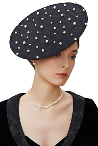 Coucoland Chapeau bibi pour cocktail, thé, fête, bandeau plat Kentucky Derby pour mariage, Taille unique