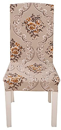 FANSU Stuhlhussen 1/2/4/6 Stück, Esszimmer Stuhlbezug Hohe Rückenlehne, Retro Gedrucktes Stretch Beschützer Stuhlhussen, Universal für Hochzeit Partys Deko (Vintage-Rose,6 Stück)