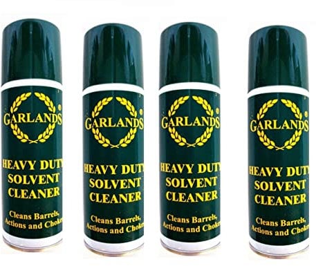 Garlands 4 Tins Heavy Duty Solvent Shotgun Gun Rifle & Pistol Cleaner. Sorry, due to postal regulations we can not ship this to Highlands/Islands/NI/Overseas (60141-125mlcan)