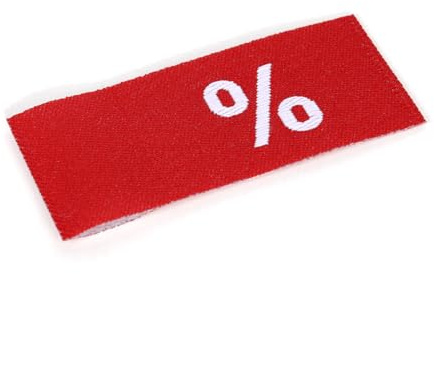 Deco Woerner Kleiderbügel-Fähnchen Sale-Aktion Rabatt-Hinweis Sale-Fähnchen '%' 50Stk. rot