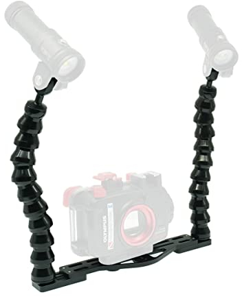 nitescuba Dual flexable Underwater Camera Tray for gopro,RX100 PT-059 Compact Camera housing Handheld Stand Camera rig Photograph Stabilizer