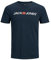 JACK & JONES Men's T-Shirts Short Sleeve Designer O-Neck Tee Top, Navy Colour, UK Size 6XL