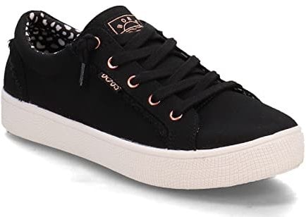 Skechers Bobs B Extra Cute, Zapatillas Mujer, Lona Negra, 37 EU