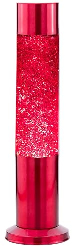 Nova Colour Glitter 15 Sensory Lamp - Red Liquid Silver and Red Glitter