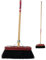 Synx Tools -Escoba de la ciudad - Escoba Colombo - Capucha Roja - 30CM - Pelo de fibra natural - Escoba de la calle - Escobas al aire libre - Cepillos de fregar - Escoba exterior
