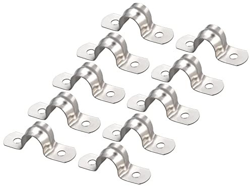 QUARKZMAN 0,5 Pouce Rigide Collier de Serrage x 20 Pcs Inox Acier Tension Attache Grillage Rigide Clips pour Tuyau Fixation