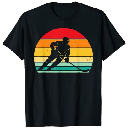 Vintage Retro Hockey-Bekleidung Eishockeyspieler Torwart-Trainer T-Shirt