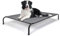 Nobleza Lit Surélevé pour Chien et Chat - Panier Lavable et Respirant pour Animaux de Compagnie - Intérieur/Extérieur - Gris, L, 124x90x20CM