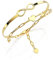 Amoonic Damen Infinity Armband Gold | Damenarmband mit Unendlichkeitszeichen und Herz | Armkette als personalisiertes Geschenk mit Gravur für Frauen
