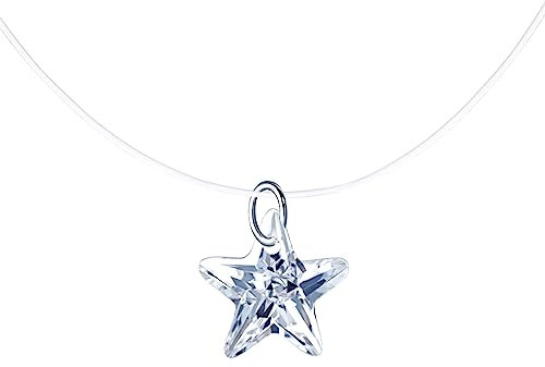 Yumilok Kette Damen Halskette Collier 925 Sterling Silber Zirkonia Sterne für Damen Valentinstag