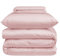 Nordic Paradise - Housse de Couette de Luxe en Satin de Coton 240x220 cm + Drap Housse 160x200 cm + 2 Taies d'oreiller 50x70 cm Set avec Fermeture Éclair Fine. Couleur Rose Doux
