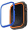 Uniq Moduo Apple Watch Gehäuse mit austauschbarer PC-Lünette, 45/44 mm, Rauchgrau (Orange/Blau)