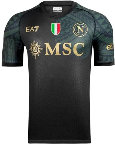 SSC Napoli Renntrikot, EA7, dreifarbiges Wappen, technischer Stoff Dry Touch, 2023/2024