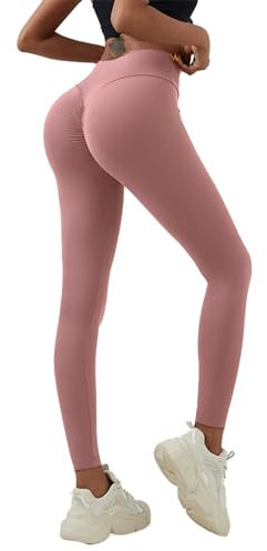 Neteson Scrunch Butt Leggings Damen High Waist Sport Booty Scrunch Leggings Push Up Sporthose Seamless für Yoga Gym Fitness Laufhose