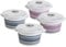 2friends Lot de 4 plats pour micro-ondes avec couvercle, bols pour micro-ondes, valve de régulation de vapeur et poignée, 4 casseroles de 1,5 l en plastique de qualité alimentaire