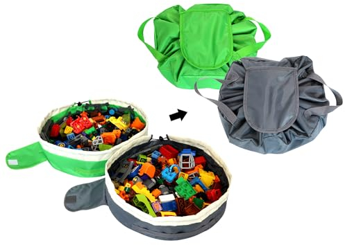 Sack Spielzeug Aufbewahrung Teppich Tasche für Lego - Kinder Spieldecke Aufraeumsack für Duplo Tragbare Lazy Speicherung Tasche als Geschenk