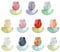 Stiesy 100Pcs Mixed Color Tulip Flower Beads Leaf Handcrafted Lampwork Glass Beads Transparent Spacer Beads for DIY Jewelry Making Crafting Bracelets