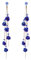TOFBS Orecchini Donna Petalo di Rosa con Zirconi Nappa Eleganti Vintage Argento 925 Orecchini A Goccia Statement Floreali Orecchini Regali per Natale San Valentino Blu