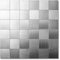Yipscazo 20 Sheet Peel and Stick Backsplash Mosaic Tiles Stainless Steel Metal Kitchen Backsplash Stick on Tiles for Stove, Bathroom, Laundry in Silver (11.8'' x 11.8'')