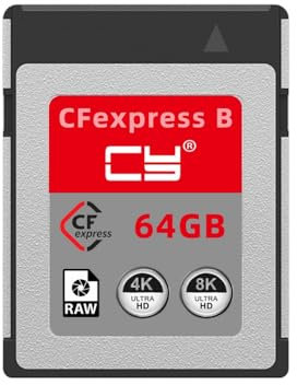 CY CFexpress Type-B Carte mémoire 64 Go Adaptateur CFE CFB Compatible avec Caméra 8K RAW Extension PCIe