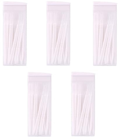 Palillos De Dientes De Plástico, Dientes De Plástico De Doble Extremo, 300 Piezas Palillos De Dientes De Plástico De Doble, Palillo De Dientes Resistente Y Seguro, Palillos Interdentales(Blanco)
