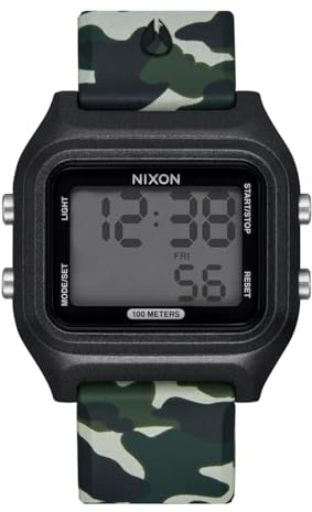 Nixon Unisex Digital Quarz Uhr mit Silikon Armband A1399-047-00