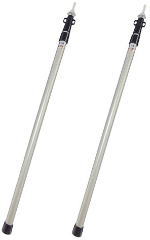 OLPRO 2 x Aluminium Telescopic Canopy Poles, 230cm tall, Adjustable height, Collapsible, Extendable, For tents, awnings, shades and shelters