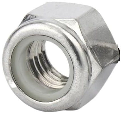 1/2/5/10/25 piezas UNC 2#-56 a 3/4-10 304 A2-70 Acero inoxidable Reino Unido EE. UU. Rosca gruesa Hexagonal Inserto de nylon Tuerca de bloqueo Hexagonal Autoblocante Nylock Contratuerca(Size:UNC 8#-3