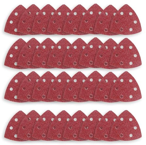 SULOLI Black and Decker Mouse Sander Pads,24PCS Mouse Sanding Pads Sand Paper for Sander Black & Decker Mouse Sanding Sheets 40 60 80 120 180 240 320 400 Grit