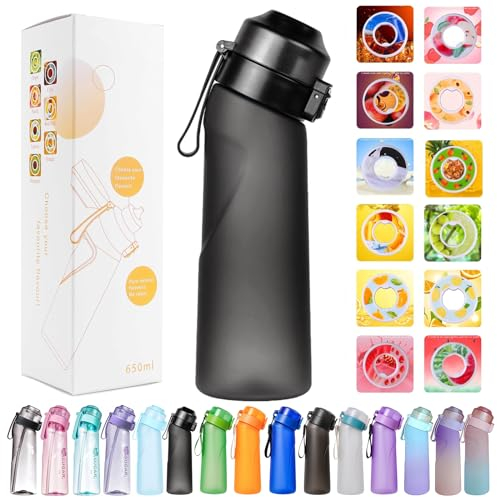 FIENZA Air Botella con cápsulas de pods, Air Water Bottle juego de iniciación, Botellas sin BPA cápsulas de sabor perfumadas 0 tazas de azúcar y agua para exteriores