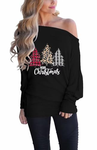 LACOZY Damen-Sweatshirt, langärmelig, lockerer Rundhalsausschnitt, Pullover | Damen-Pullover mit Rundhalsausschnitt, modische Kleidung, Halloween-Shirt, Weihnachts-Sweatshirt, Ausgeh-Top