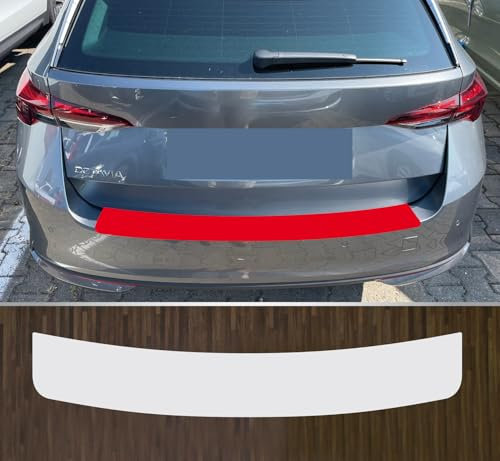 kompatibel mit Skoda Octavia 4 Kombi Facelift ab 2024 passgenaue Lackschutzfolie Ladekantenschutz transparent