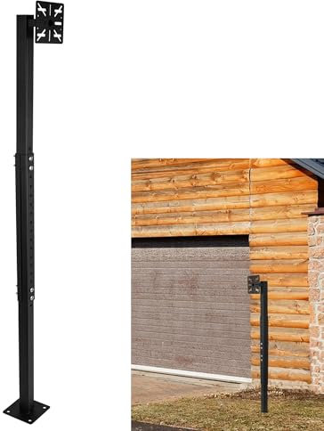 Keypad Mounting Post Bracket,Gooseneck Pedestal Post Gate Opener, Universal Panel Size Design, Keyboard on Automatic Gate Opener Systems Suitable for Wired Wirelss Keypad (114.3 cm)