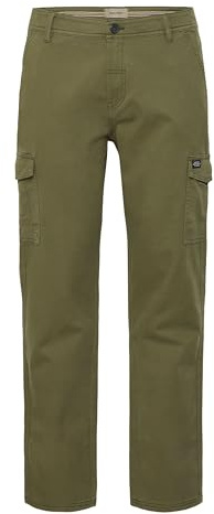 Blend BHEdnan Herren Cargohose Hose mit Cargotaschen Gürtelschlaufen Baumwollmischung Regular fit, Größe:W36/32, Farbe:Olive Night (190515)
