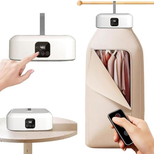 Secadora PortáTil, Mini Secadora Con Bolsa Para Secadora, Plegable, AutomáTica, InaláMbrica, Secadora Colgante Para Ropa, Viajes, Camping, Apartamentos, Hoteles, Dormitorios, Autocaravanas