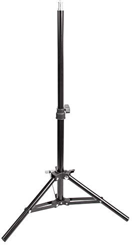 BOLLUMA 70cm Mini Light Stand, Aluminium Travel Tripod Stand, Adjustable Lightweight Studio Outdoor Photography with 1/4 Screw, 2kg Load, for Ring Light, Flash, Softbox, Podcast