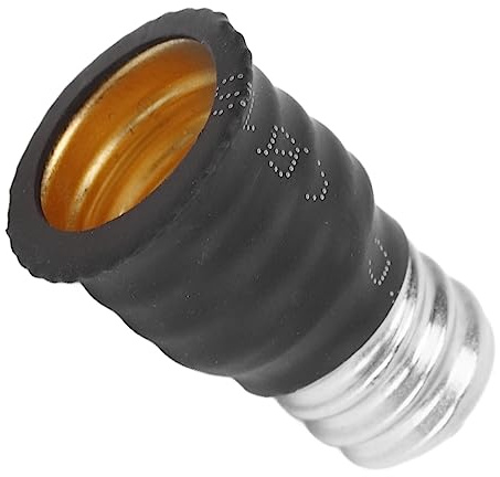 E14 Bis E12 -Adapter, E12 Bis E14 Glühbirnenadapter -Sockelkonverter -Glühbirnen -Sockeladapter mit 6 Prozent (BLACK)