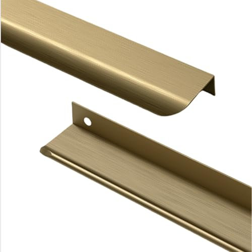 ZYFH8992 2 pièces Poignées placards cachée Boutons de tiroir arc de cercle tirette Tirage armoire invisible Coloré meuble alliage d'aluminium Poignet de Porte pour chambre (800mm,Bronze brossé)