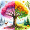 QINRUBB DIY 5D Quatre Saisons Diamond Art Kits Point de Croix Painting pour Adultes Débutants, 5D Arbre Art du Diamant Complet Kit, Peinture Paysage Diamant Painting Kits Maison Décor 30x30 cm