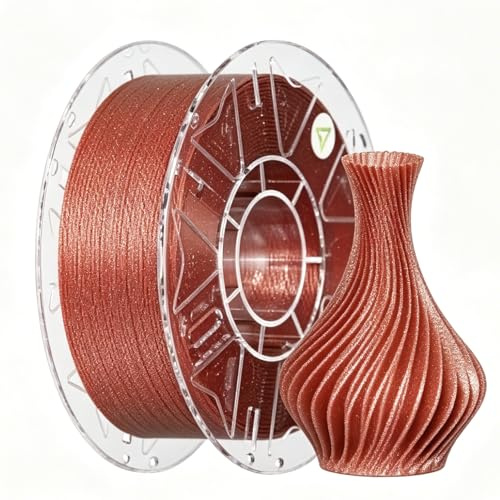 Creality Hyper PLA RFID Stardust Filament for 3D Printers, 1.75mm Filament Galaxy-Like Sparkle 1kg/(2.2lb) with Starry & Smooth Surface, Effortless Printing Fits Most 3D Printers(Coffee)