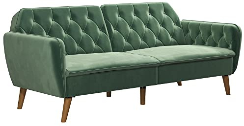 Tallulah Schlafsofa 3-Sitzer, Hellgrün, Samtbezug, 211 x 86 x 81 cm